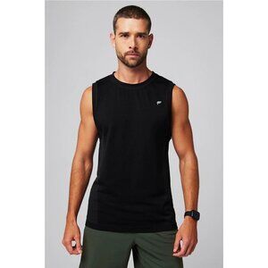 Fabletics The Training Day Muscle Tank Top Shirt Black Active Gym Training XL